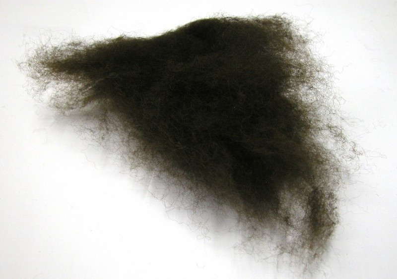 Mykaná vlna merino hnědočerná III. tmavá 10g