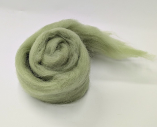 česaná vlna SH na plstění a předení Pistáciová LightGreen 20 g