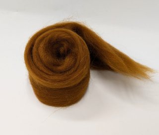 česaná vlna SH na plstění a předení zrzavá měděná II. SaddleBrown 20 g