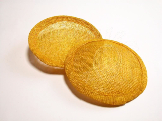 Fascinátor základ velký 12 cm žlutý