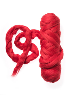 Merino ultra jemné 18 mic NUNO červená jasná I.  č.133-  20g