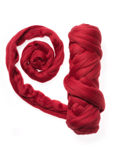 Merino ultra jemné 18 mic NUNO červená  tmavší III.  č.122-  20g