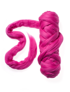 Merino ultra jemné 18 mic NUNO fuxie  jasná neon  č.135  20g