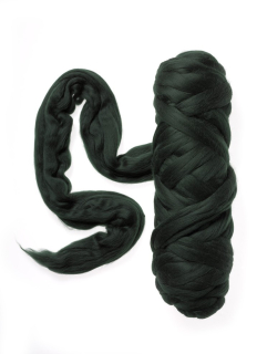 Merino ultra jemné 18 mic NUNO zelenočerná tmavá  č.175  20g
