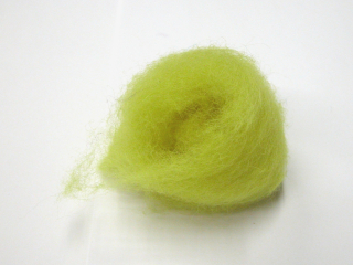 Mykaná vlna merino zelenkavá