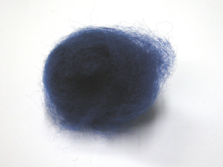 Mykaná vlna merino modrá safír sytá