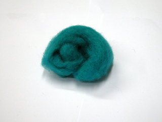 Mykaná vlna merino modrá smaragd laguna
