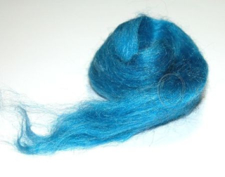 Hedvábný česanec 30% hedvábí/70% merino - modrý 10g